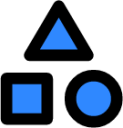 triangle round rectangle icon