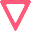 triangle yield sign emoji