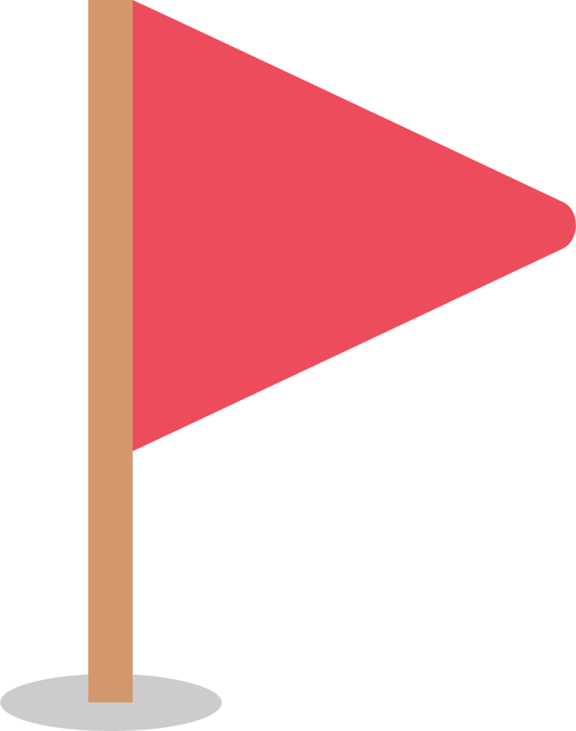 red triangle flag icon