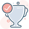 trophy award checkmark illustration