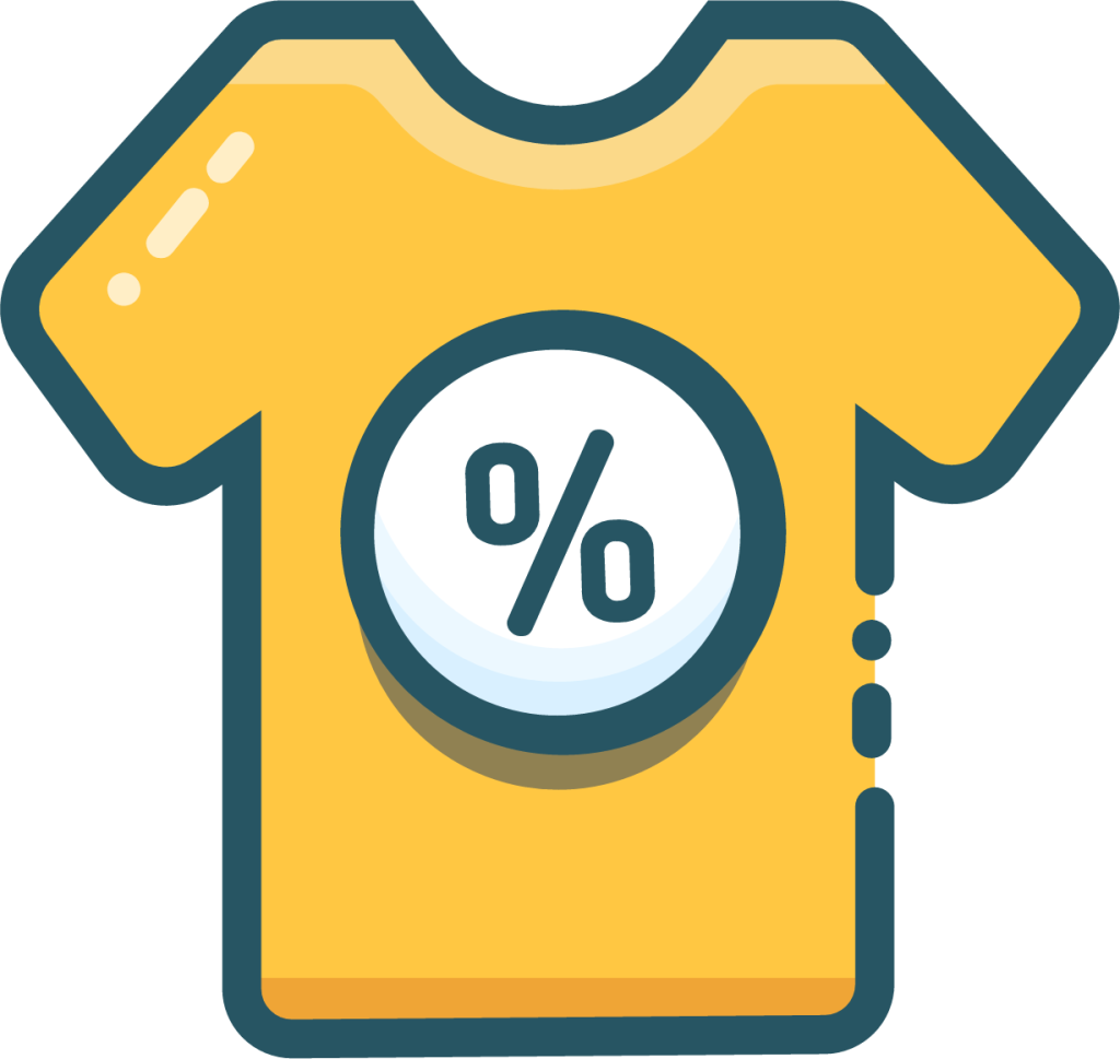 tshirt discount savings illustration
