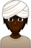 turban (black) emoji