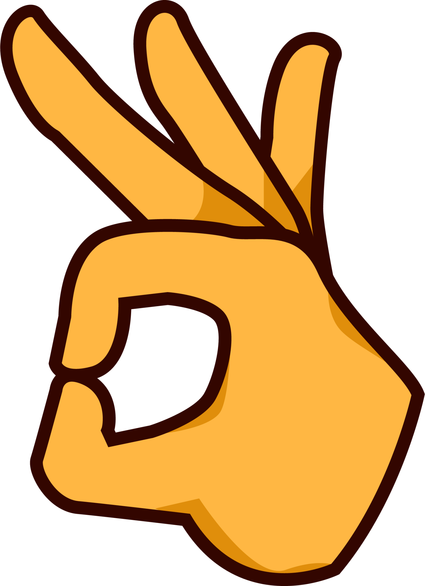 turned ok hand sign emoji