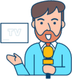 TV presenter illustration