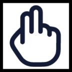 two finger icon