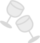 two glasses cheering icon