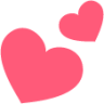 two hearts emoji