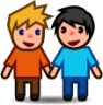 two men holding hands (plain) emoji