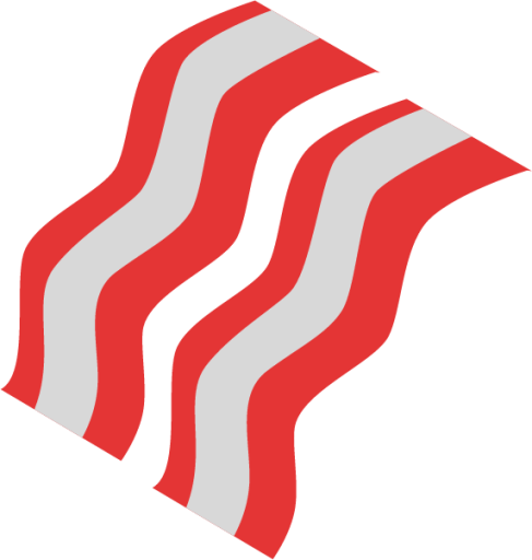 two pieces of bacon icon