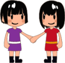 two women holding hands (plain) emoji