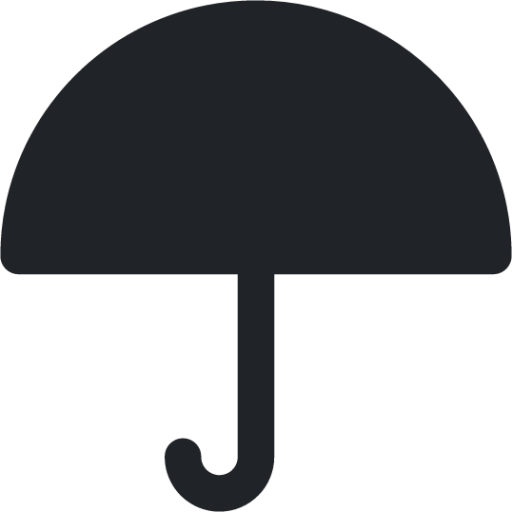umbrella (rounded filled) icon