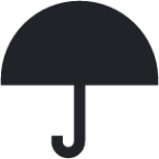 umbrella (sharp filled) icon
