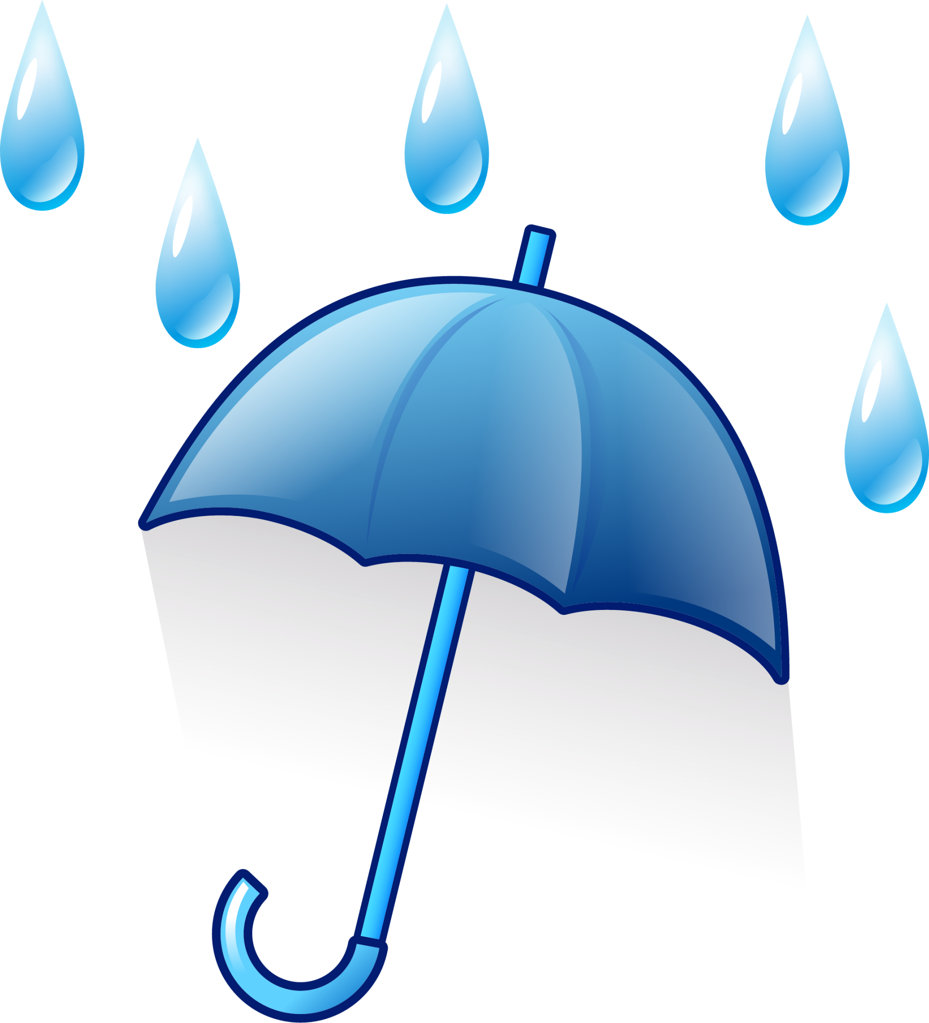 umbrella with rain drops