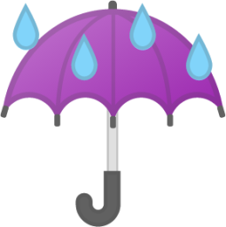 umbrella with rain drops emoji