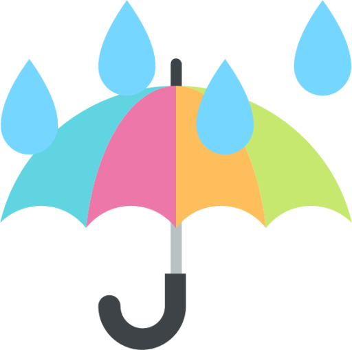 rain with umbrella clip art free