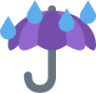 umbrella with rain drops emoji