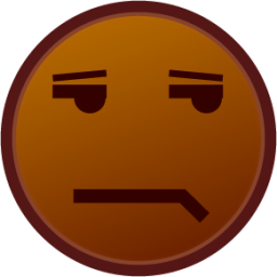 unamused (brown) emoji