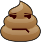 unamused (poop) emoji