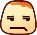 unamused (pudding) emoji