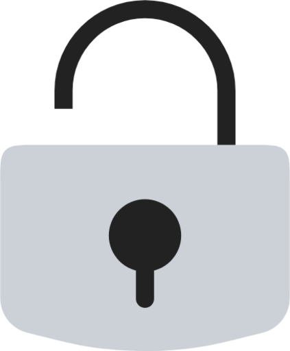 Unlock duotone icon