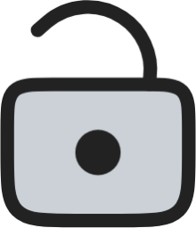 Unlock duotone line icon