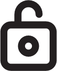 unlock outline icon