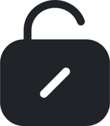 unlock (rounded filled) icon