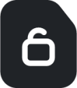 unlockfile (rounded filled) icon