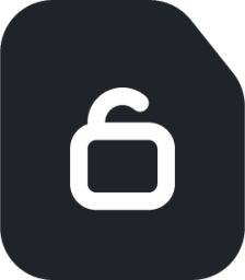 unlockfile (rounded filled) icon