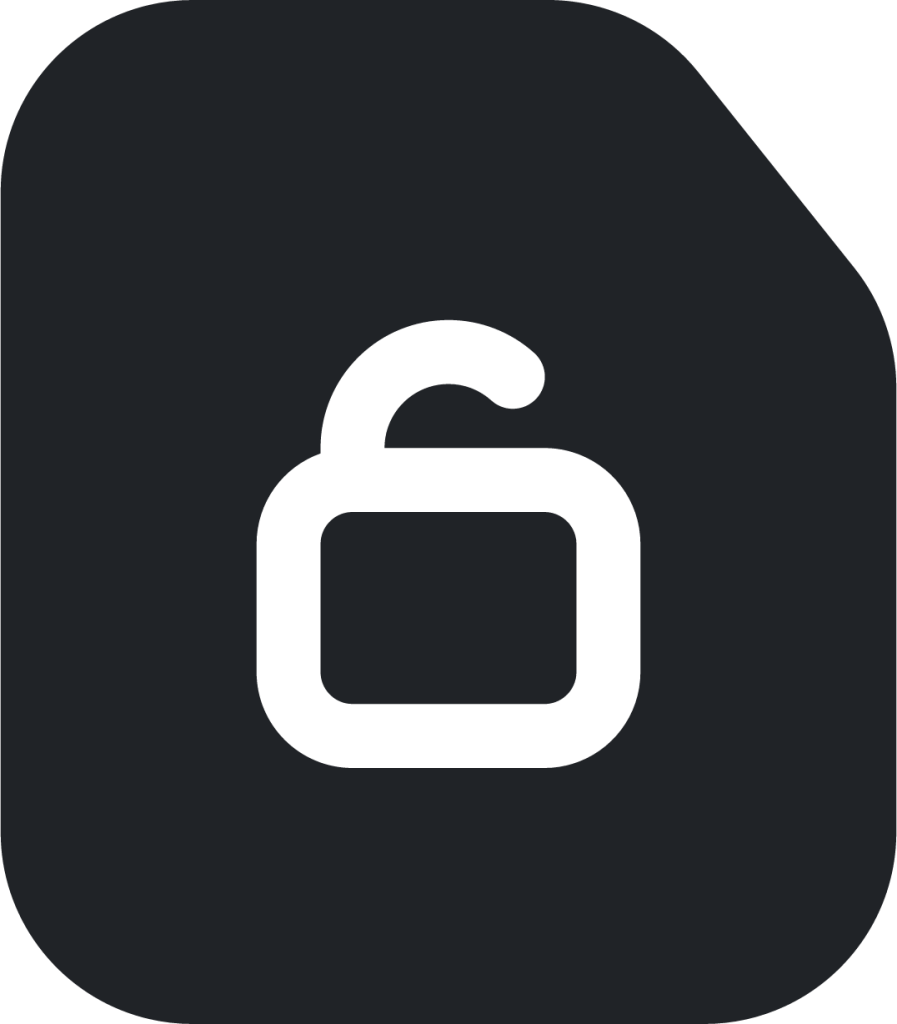 unlockfile (rounded filled) icon