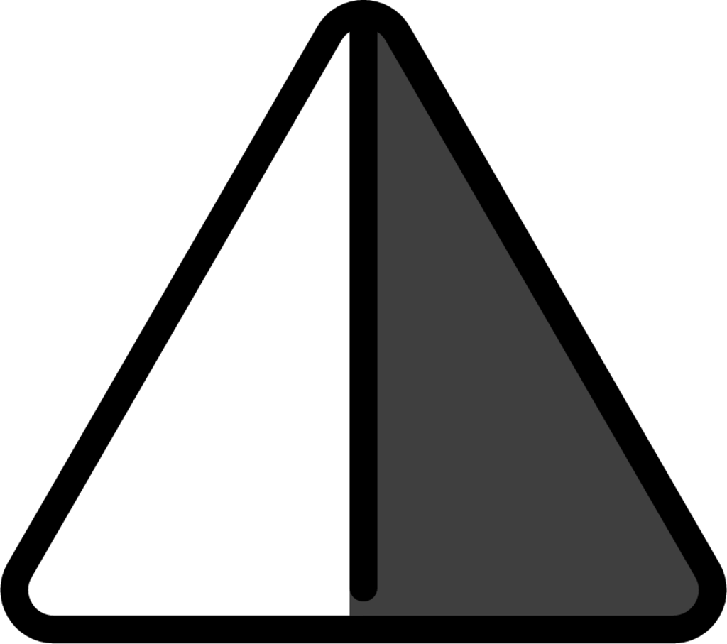 up-pointing triangle with right half black emoji
