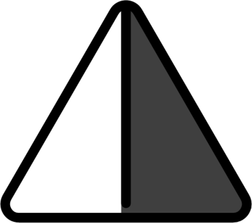 up-pointing triangle with right half black emoji