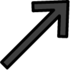 up-right arrow emoji