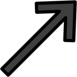 up-right arrow emoji