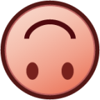 upside down face (plain) emoji
