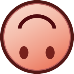 upside down face (plain) emoji