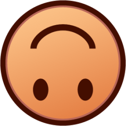 upside down face (yellow) emoji
