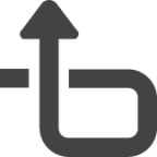upwards arrow with loop icon