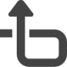 upwards arrow with loop icon