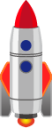upwards rocket emoji