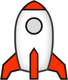 upwards rocket (simple) emoji