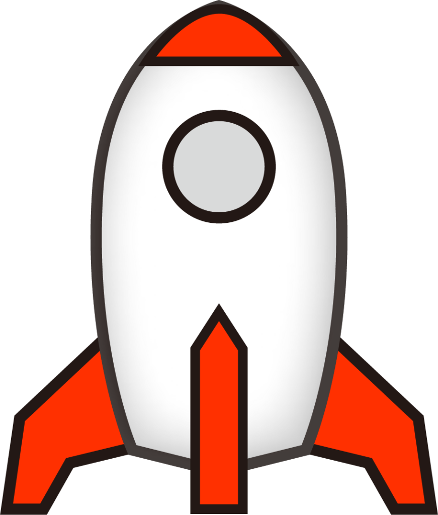 upwards rocket (simple) emoji