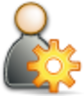 user admin gear icon