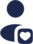 User Heart Rounded icon