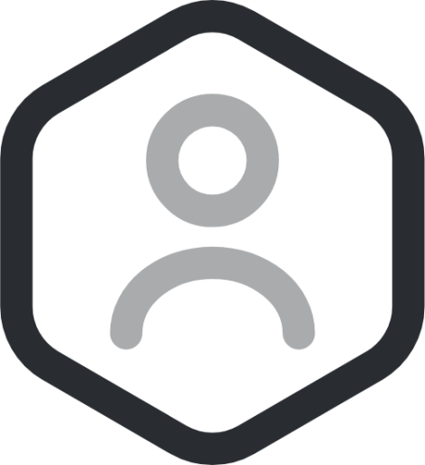 user octagon icon