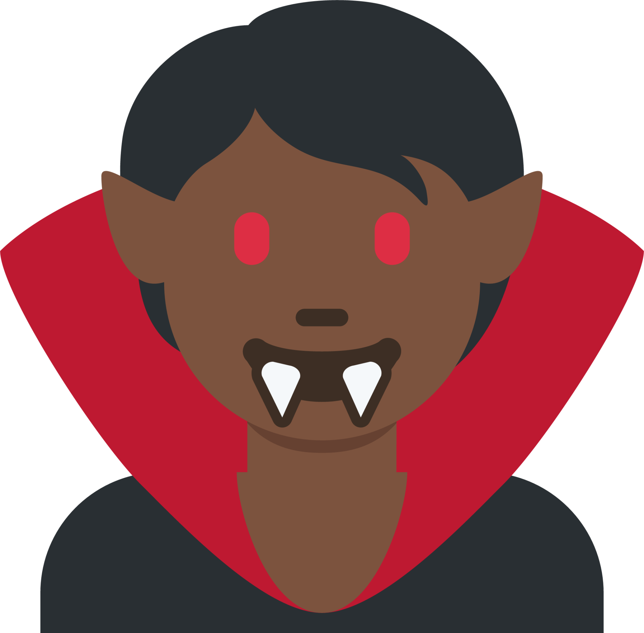 vampire: dark skin tone emoji