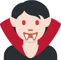vampire: light skin tone emoji