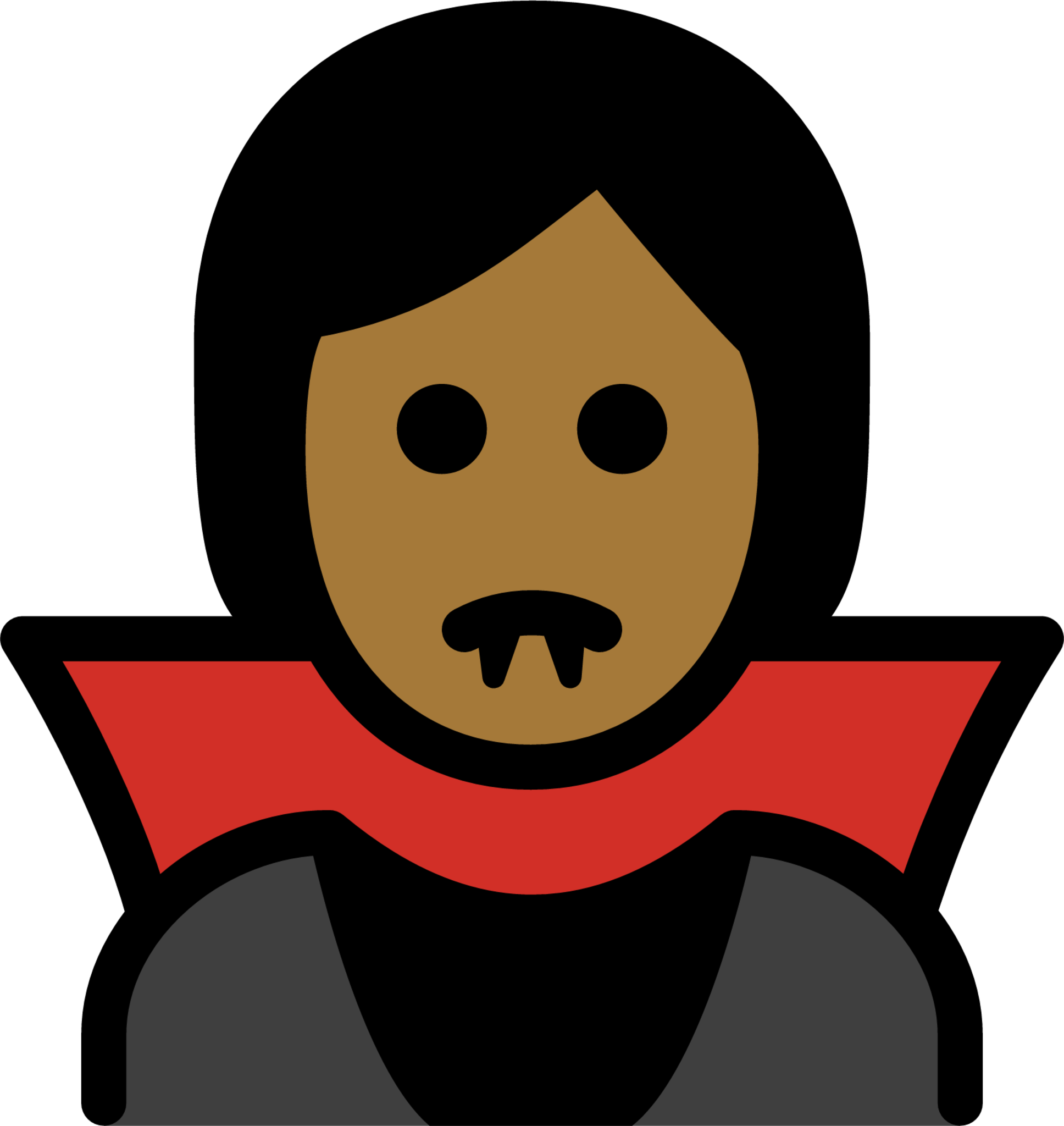 vampire: medium-dark skin tone emoji