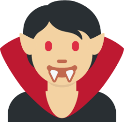 vampire: medium-light skin tone emoji