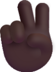 victory hand dark emoji